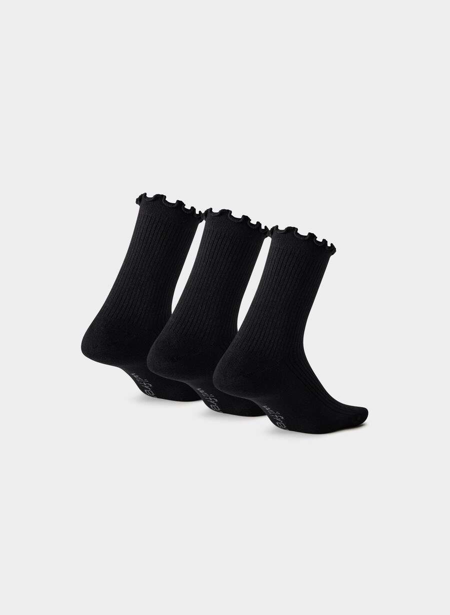sugarplum crew sock 3-pack black