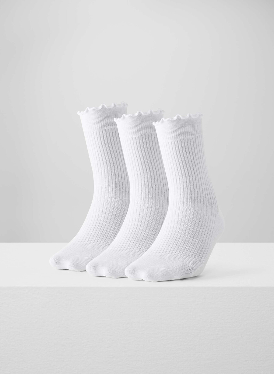 sugarplum crew sock 3-pack white