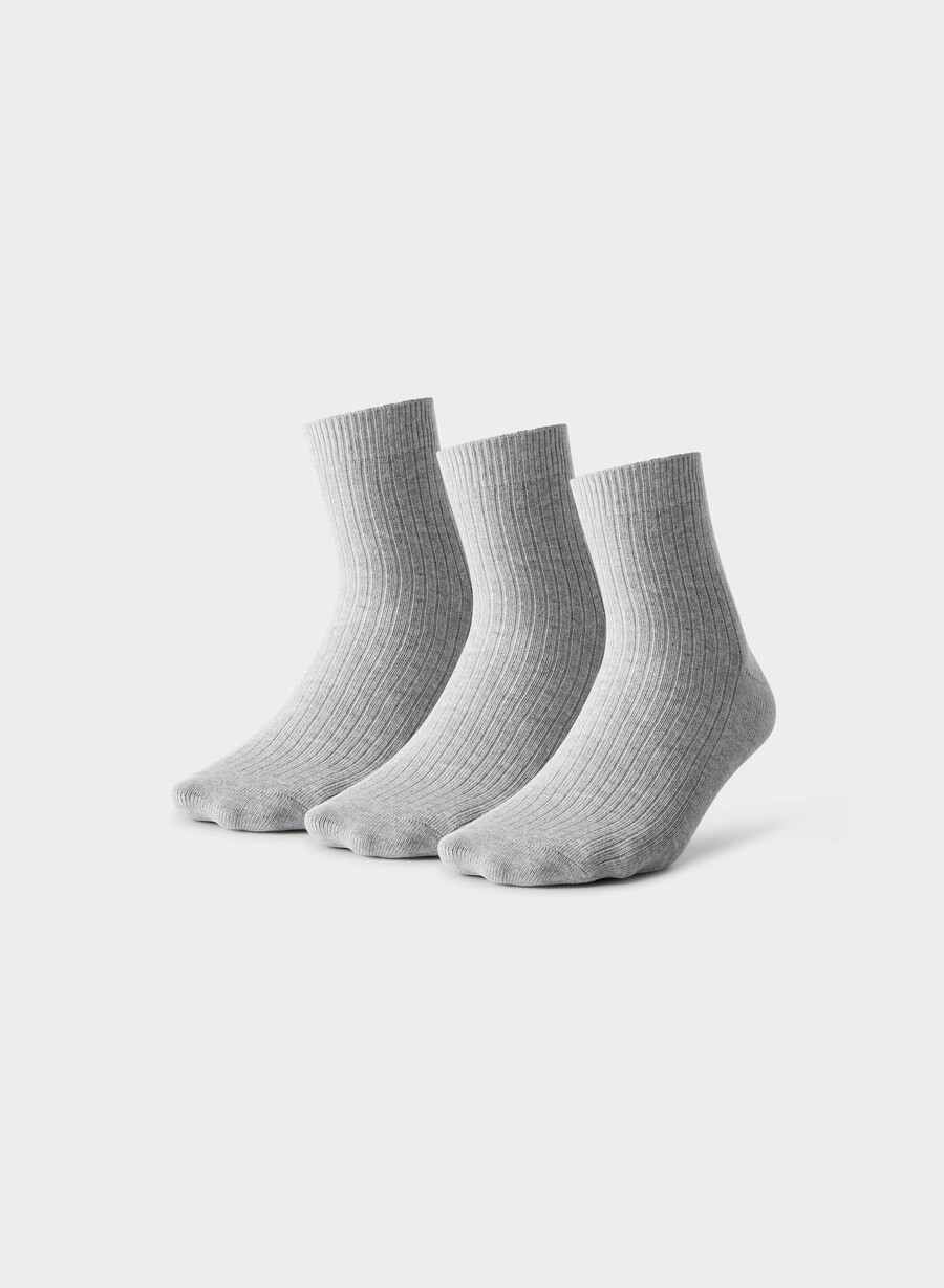 daily ankle sock 3-pack heather chrome