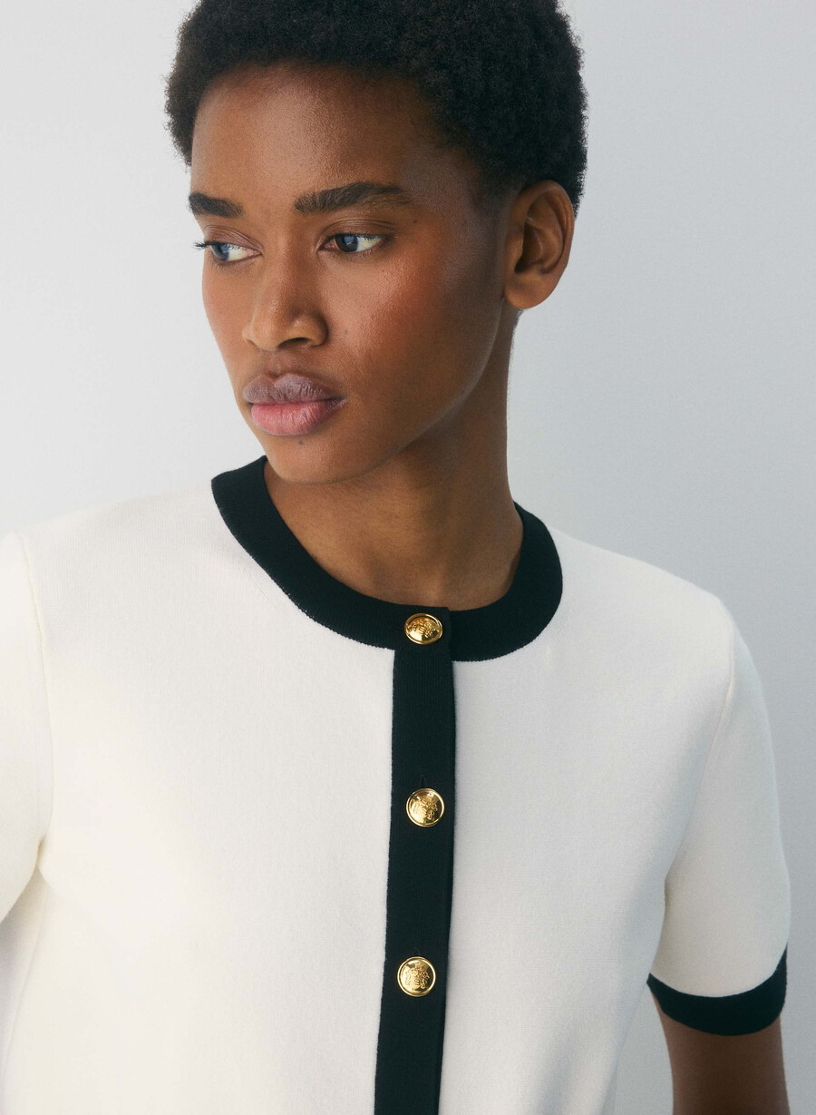 approach shortsleeve cardigan - wonder yarn light birchblack