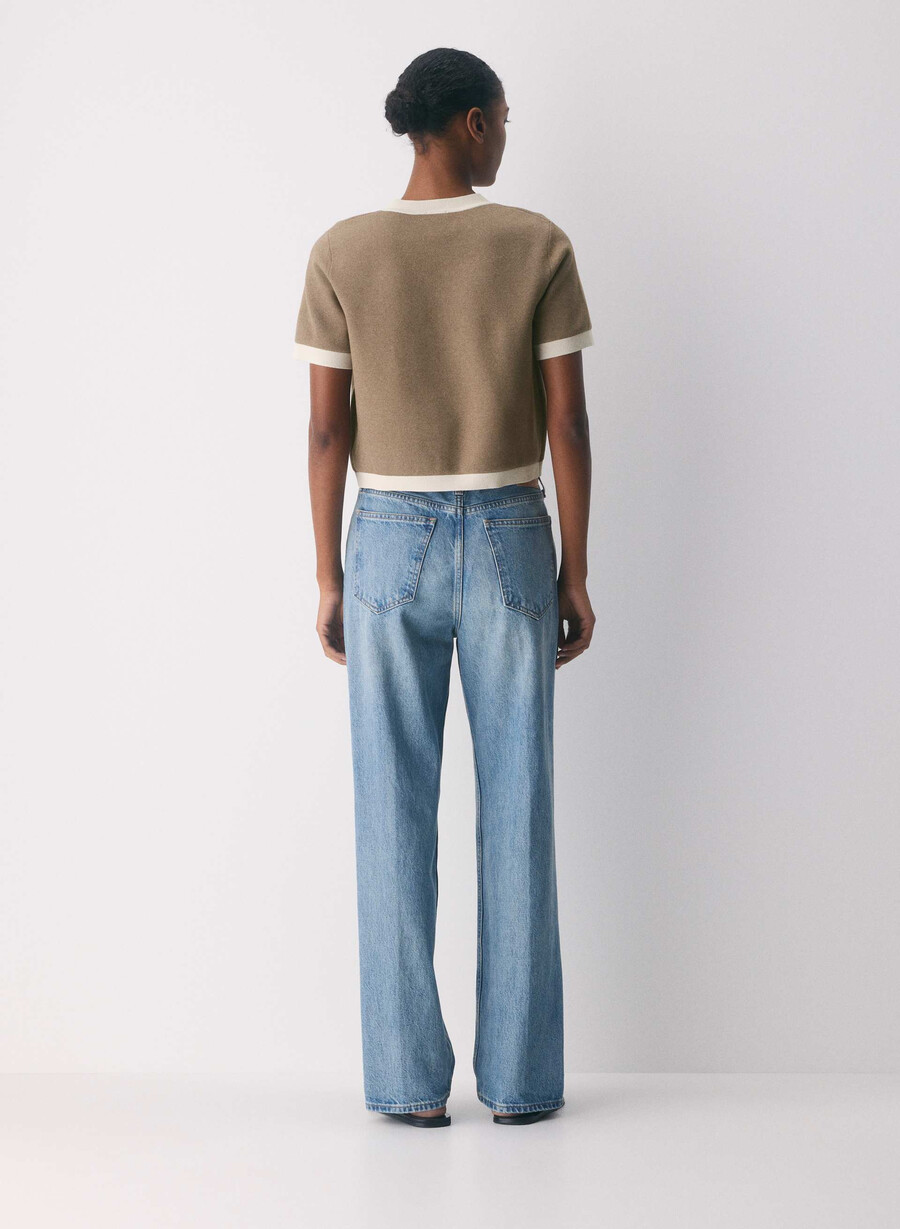 approach shortsleeve cardigan - wonder yarn hthr foli bwnmtte prl