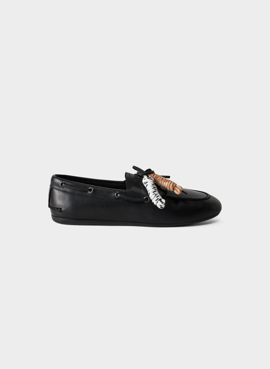 sperry x aritzia slim boat shoe - smooth leather black