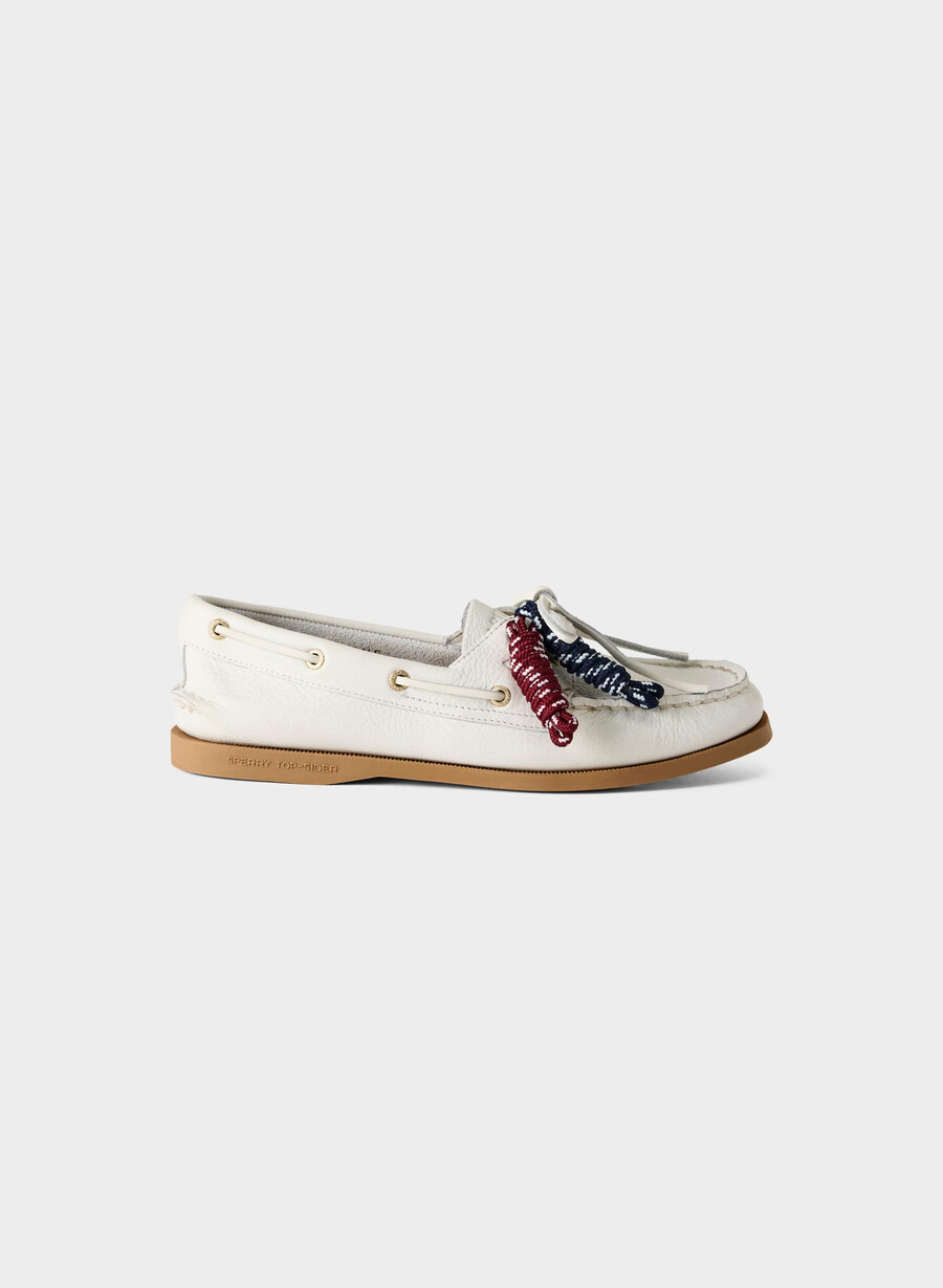 sperry x aritzia ao boat shoe - smooth leather halo white