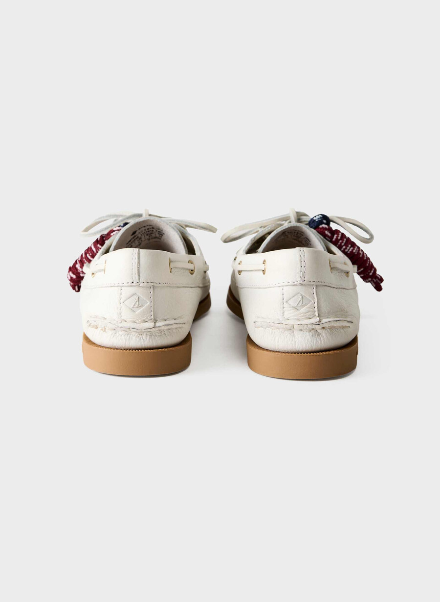 sperry x aritzia ao boat shoe - smooth leather halo white