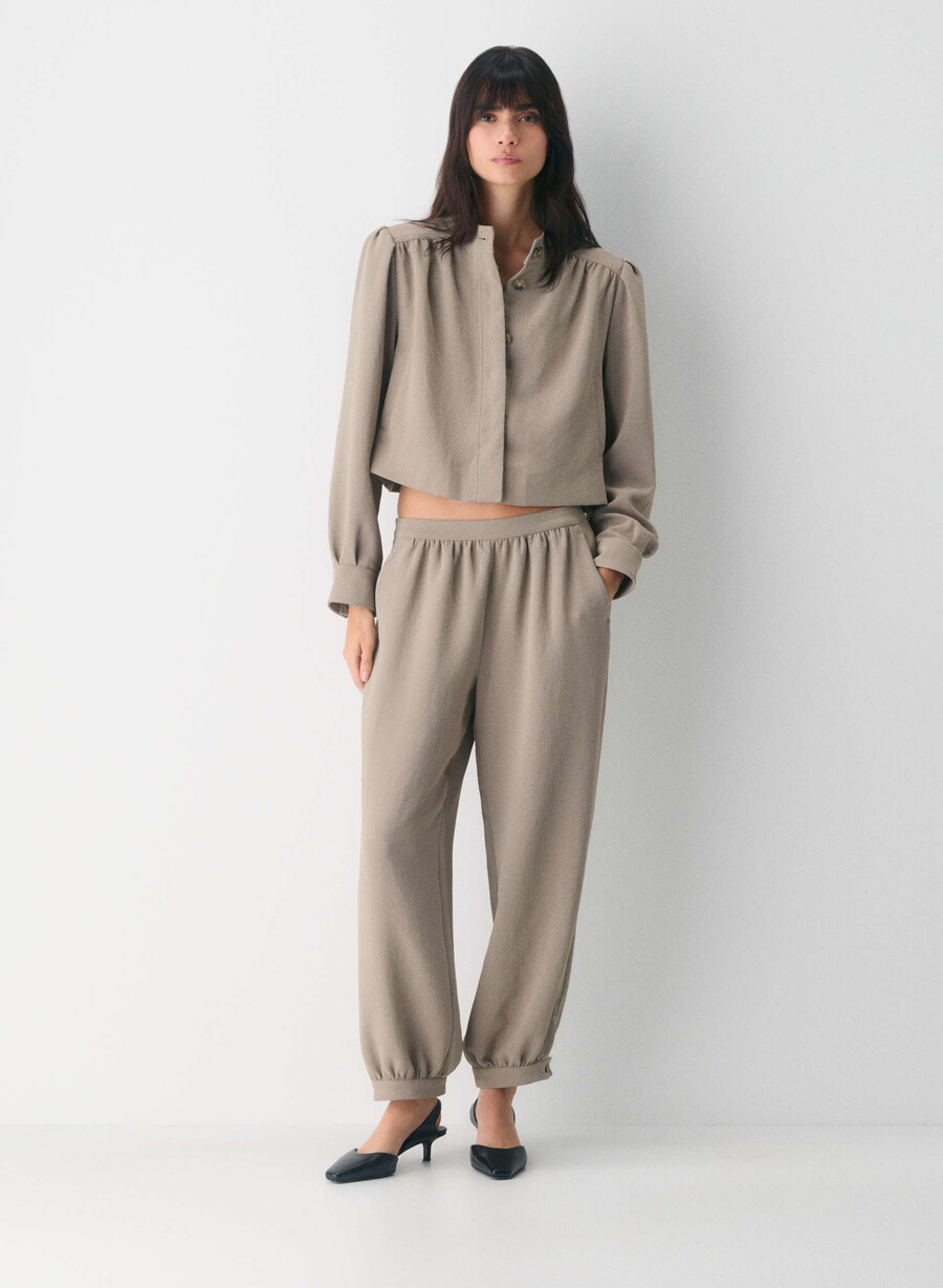 saffron pant - crepette nomad taupe