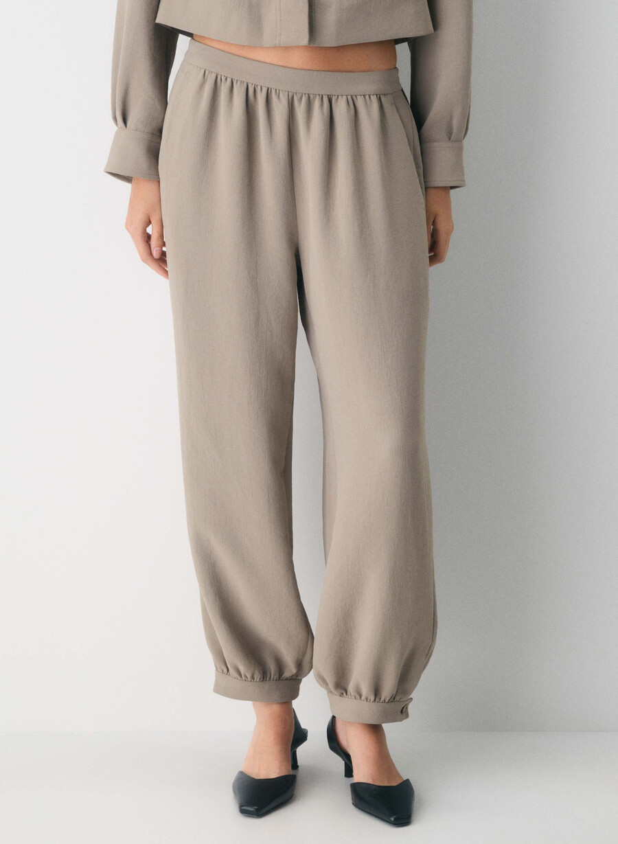 saffron pant - crepette nomad taupe