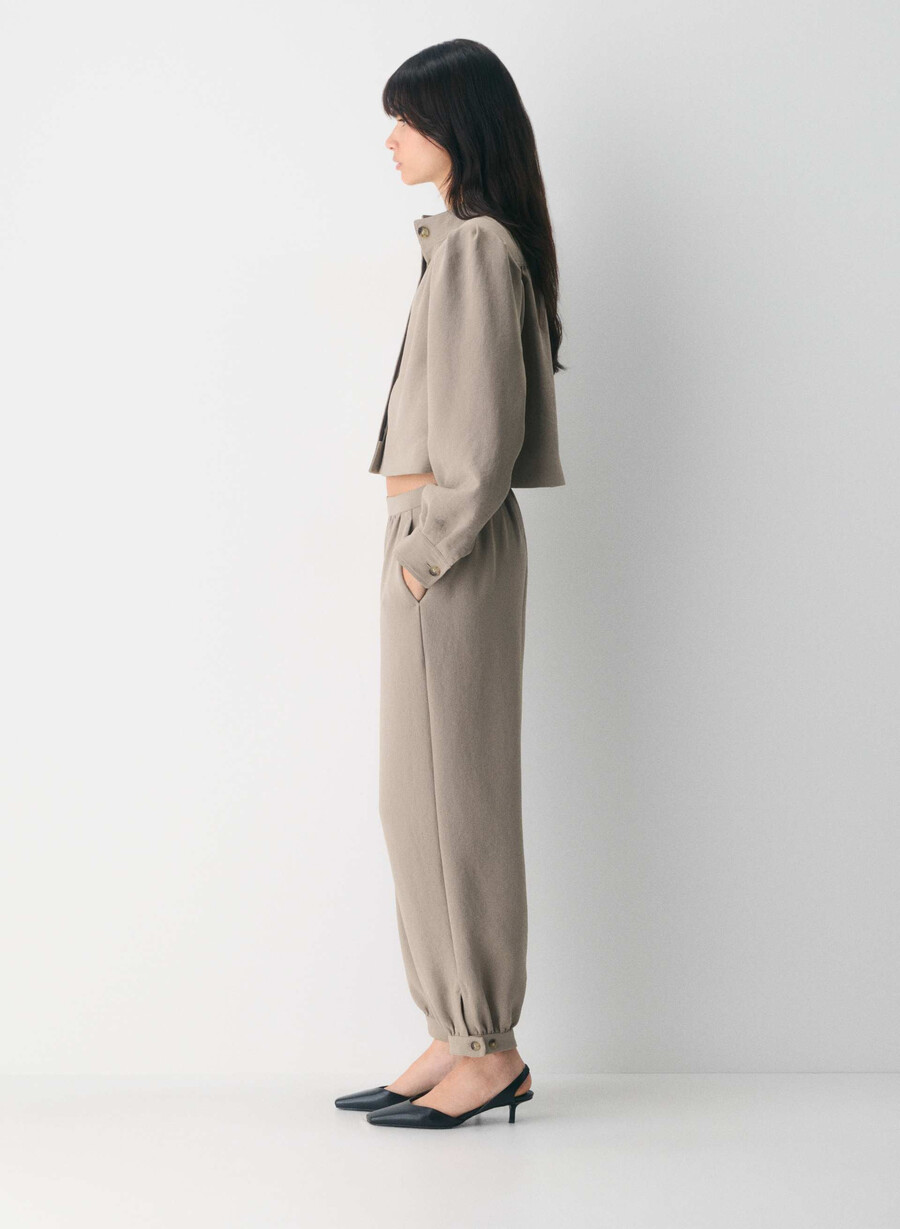 saffron pant - crepette nomad taupe