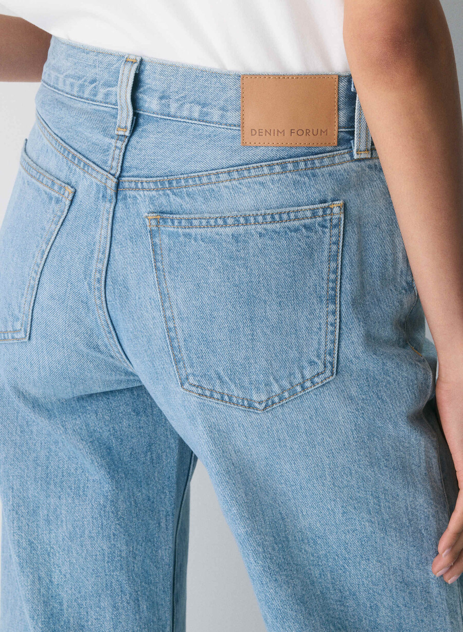 denim forum the farrah lo-rise wide jean 7 yrs bleu taboo