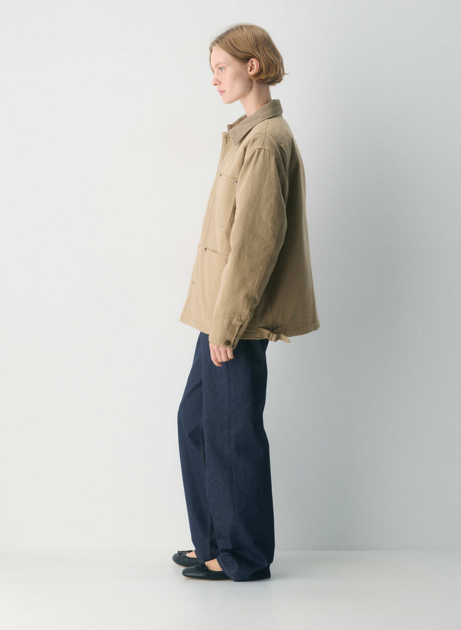 barnett chore jacket tan khaki