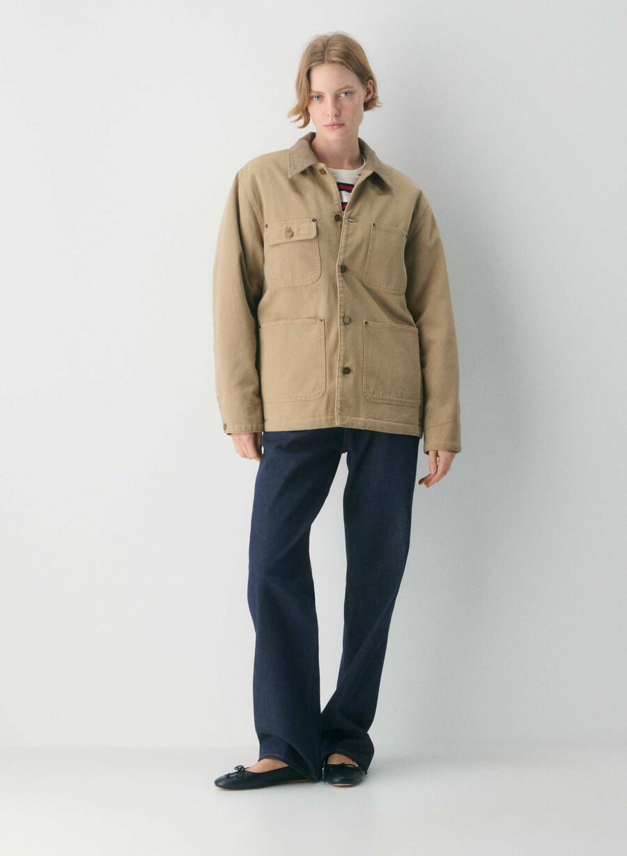 barnett chore jacket tan khaki