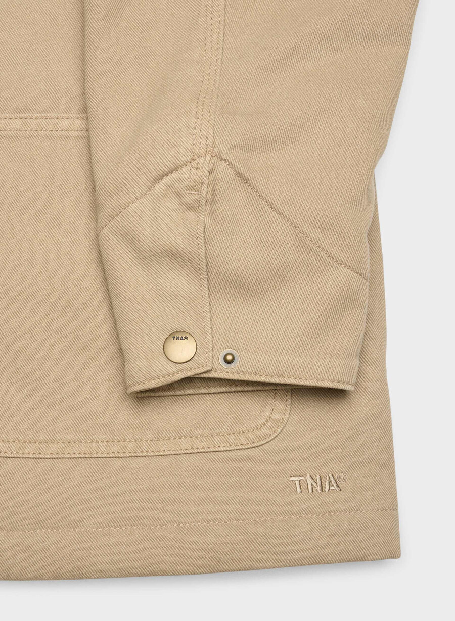 barnett chore jacket vintage tan khaki