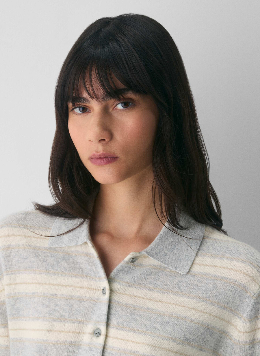 bare cashmere provenance polo longsleeve h chrome light birc