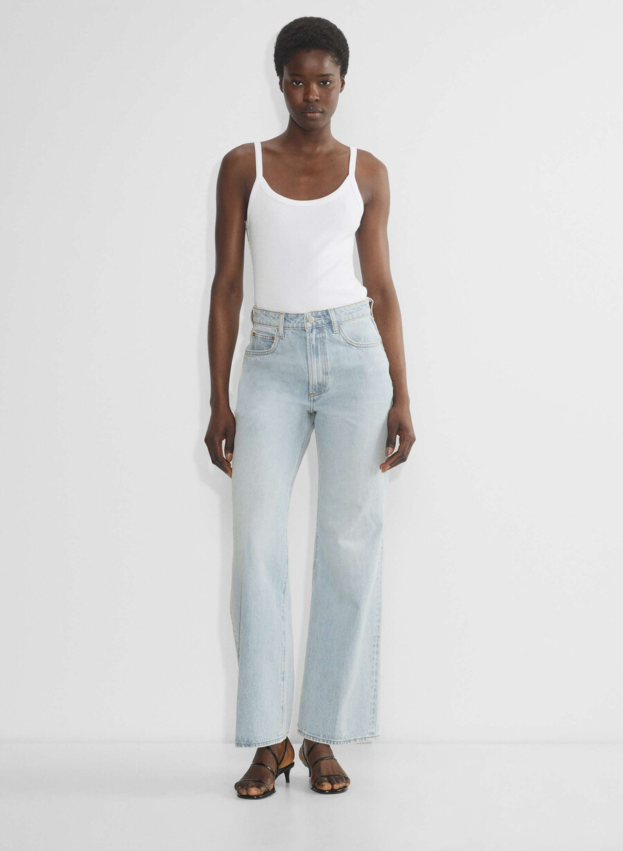 denim forum the farrah curve-fit hi-rise wide jean 15 yrs brl thr bleu