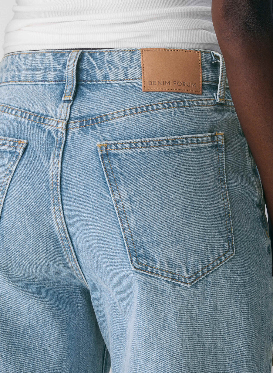 denim forum the farrah curve-fit hi-rise wide jean 7 yrs bleu taboo