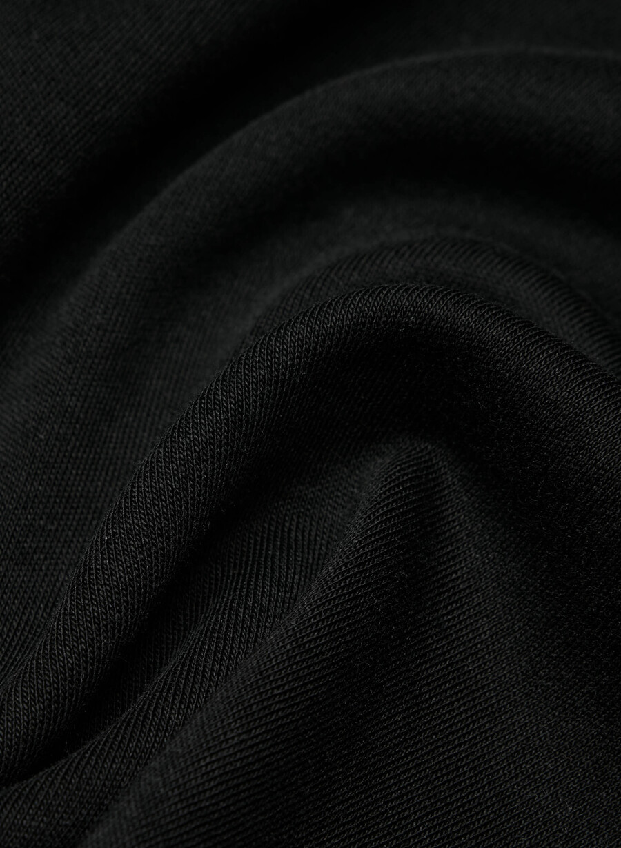 interlock cotton script top black