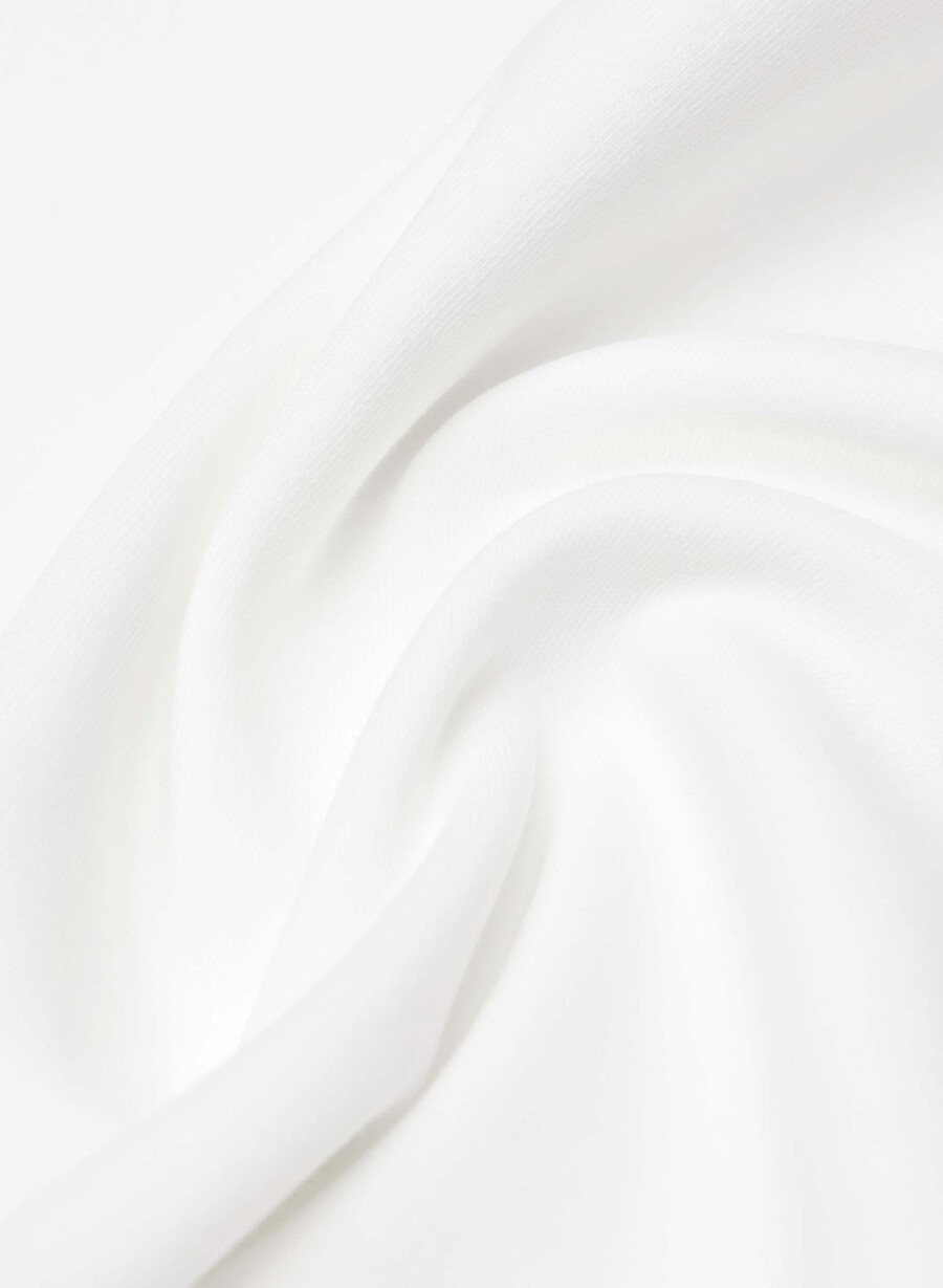 interlock cotton script top white