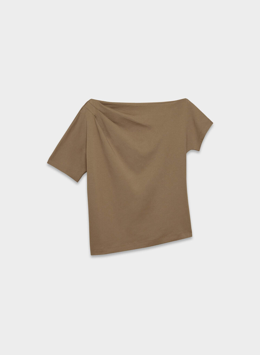 interlock cotton script top folio brown
