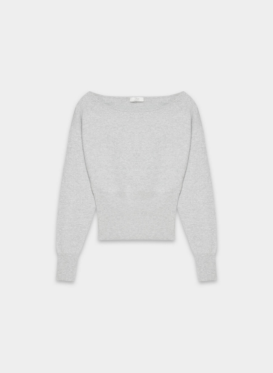 crescendo sweater - wonder yarn heather chrome