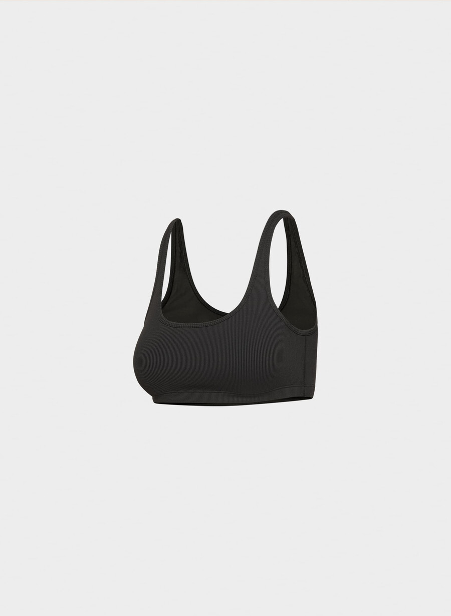 life rib mini bra top black