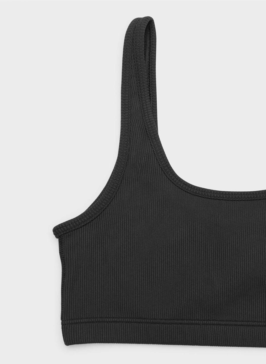 life rib mini bra top black