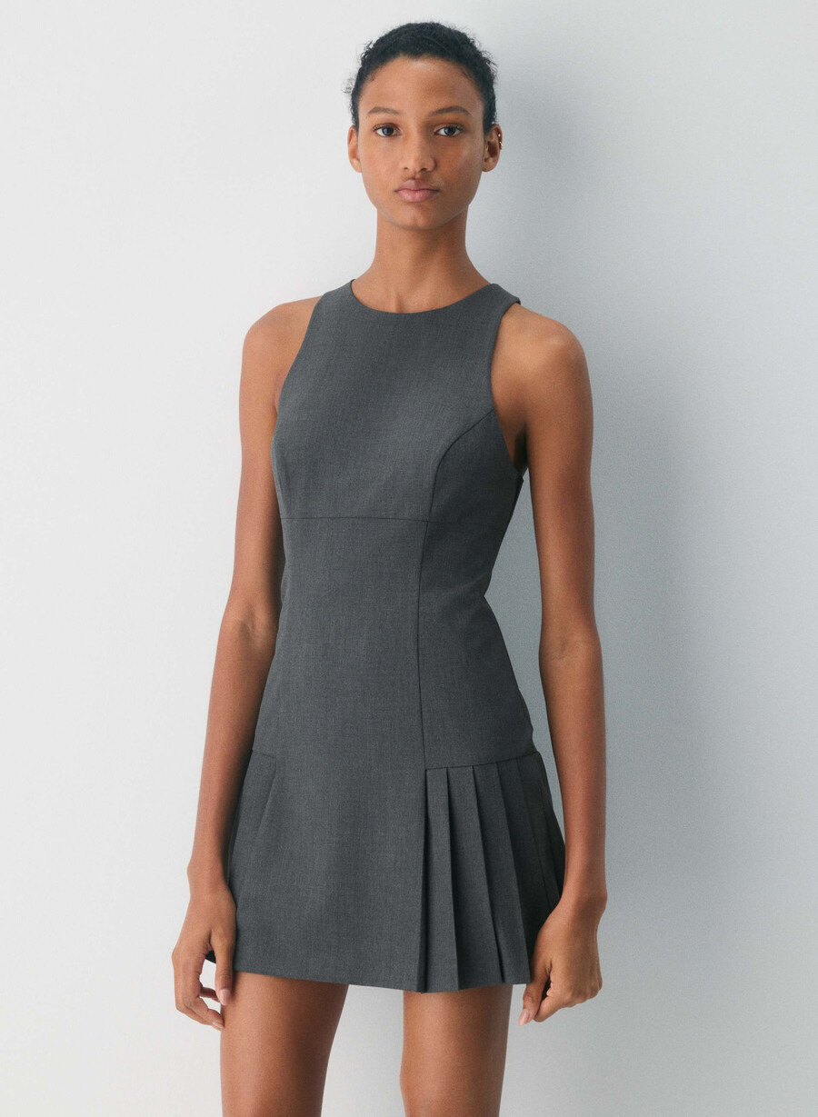 bridle dress heather charcoal