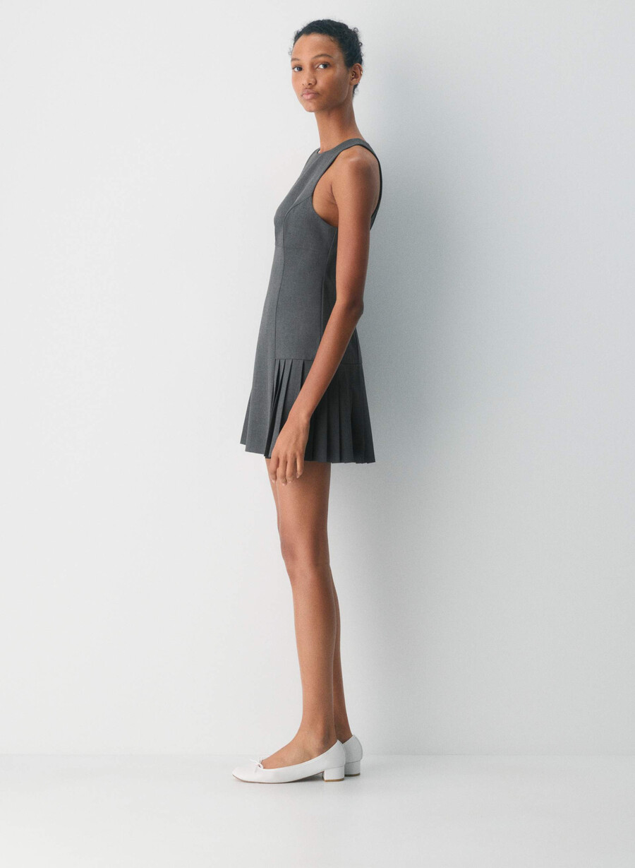 bridle dress heather charcoal