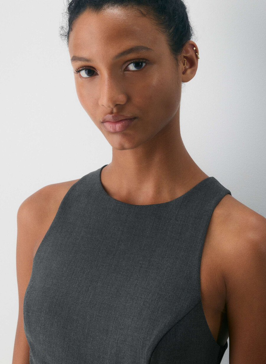 bridle dress heather charcoal