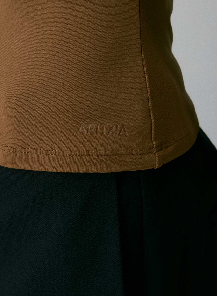 original contour lyric mockneck chocolatier brown