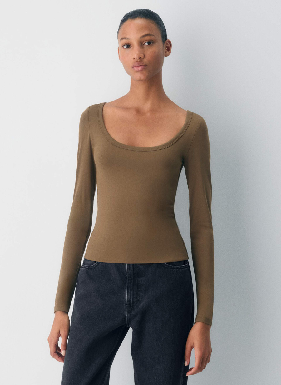original contour archer longsleeve cello brown