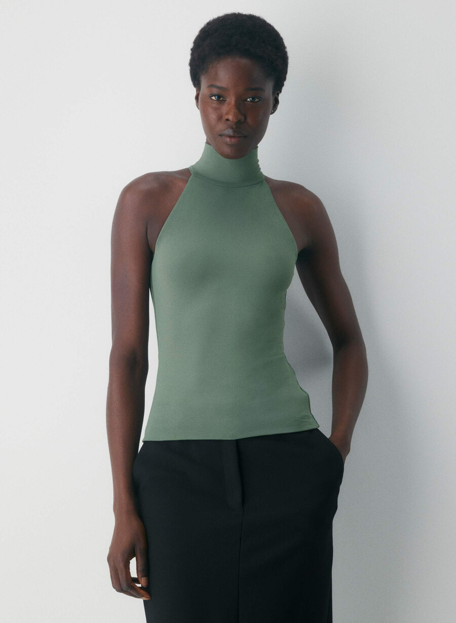 original contour lychee halter top cello brown