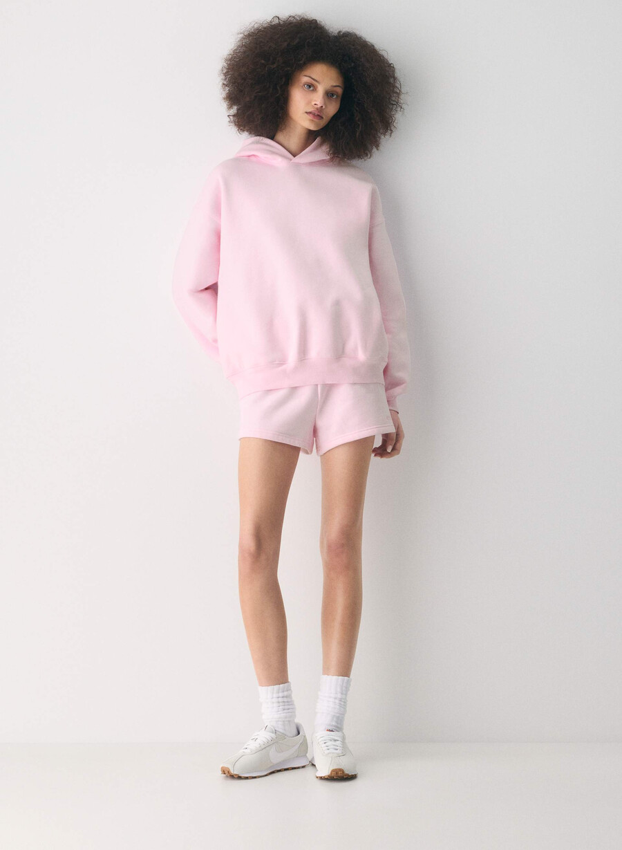 cozy sweatfleece mega hoodie villa pink