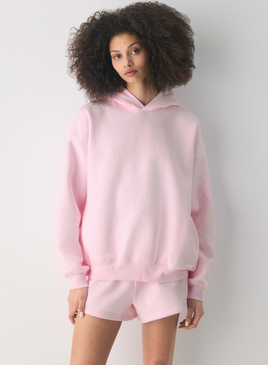 cozy sweatfleece mega hoodie villa pink
