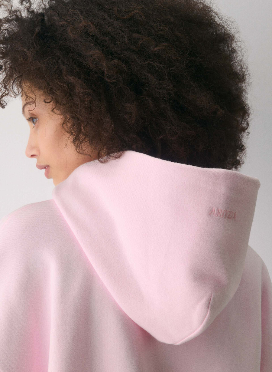 cozy sweatfleece mega hoodie villa pink