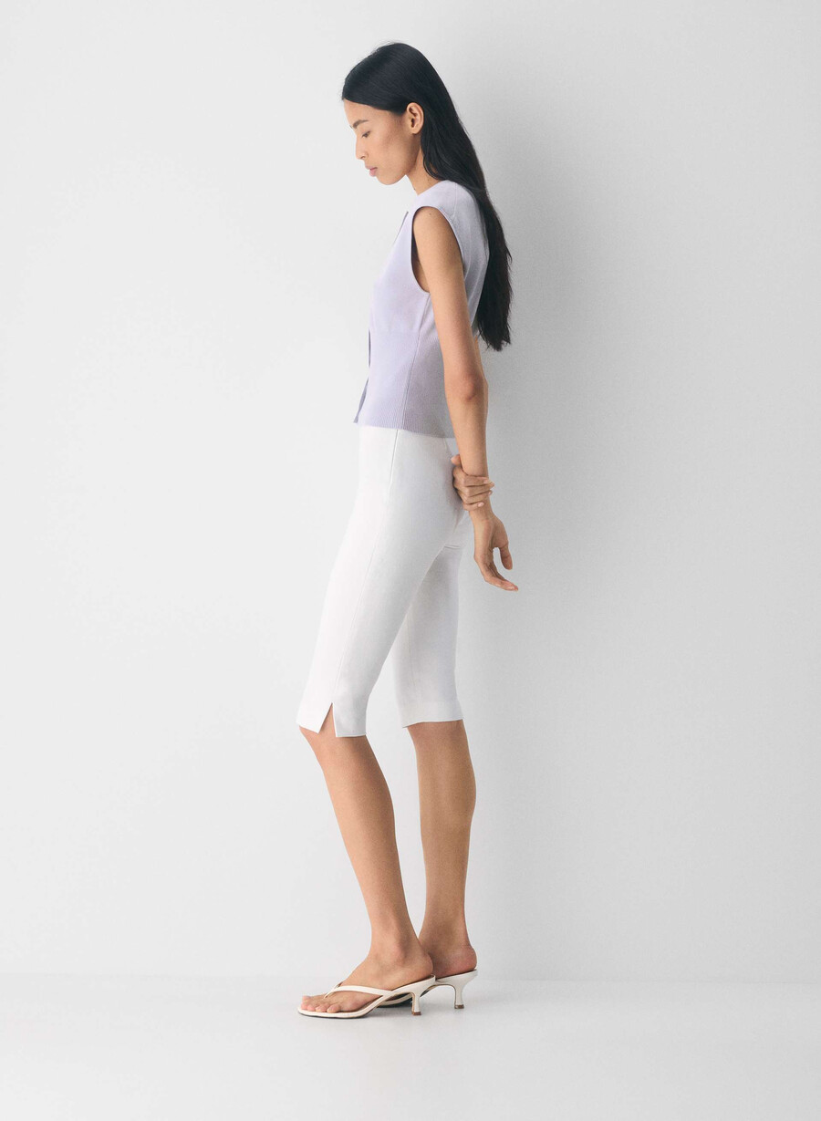 golightly sleeveless cardigan - wonder yarn wildflower lilac