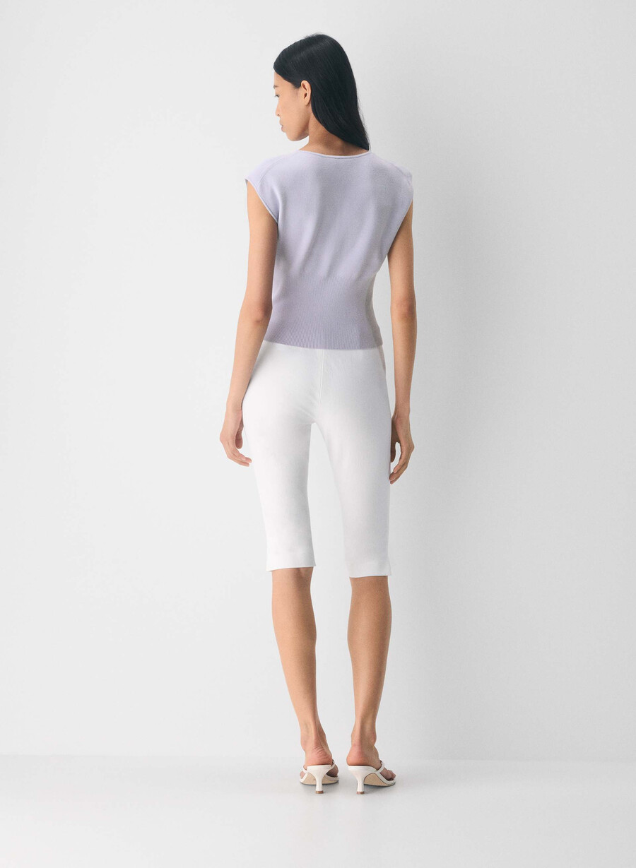 golightly sleeveless cardigan - wonder yarn wildflower lilac
