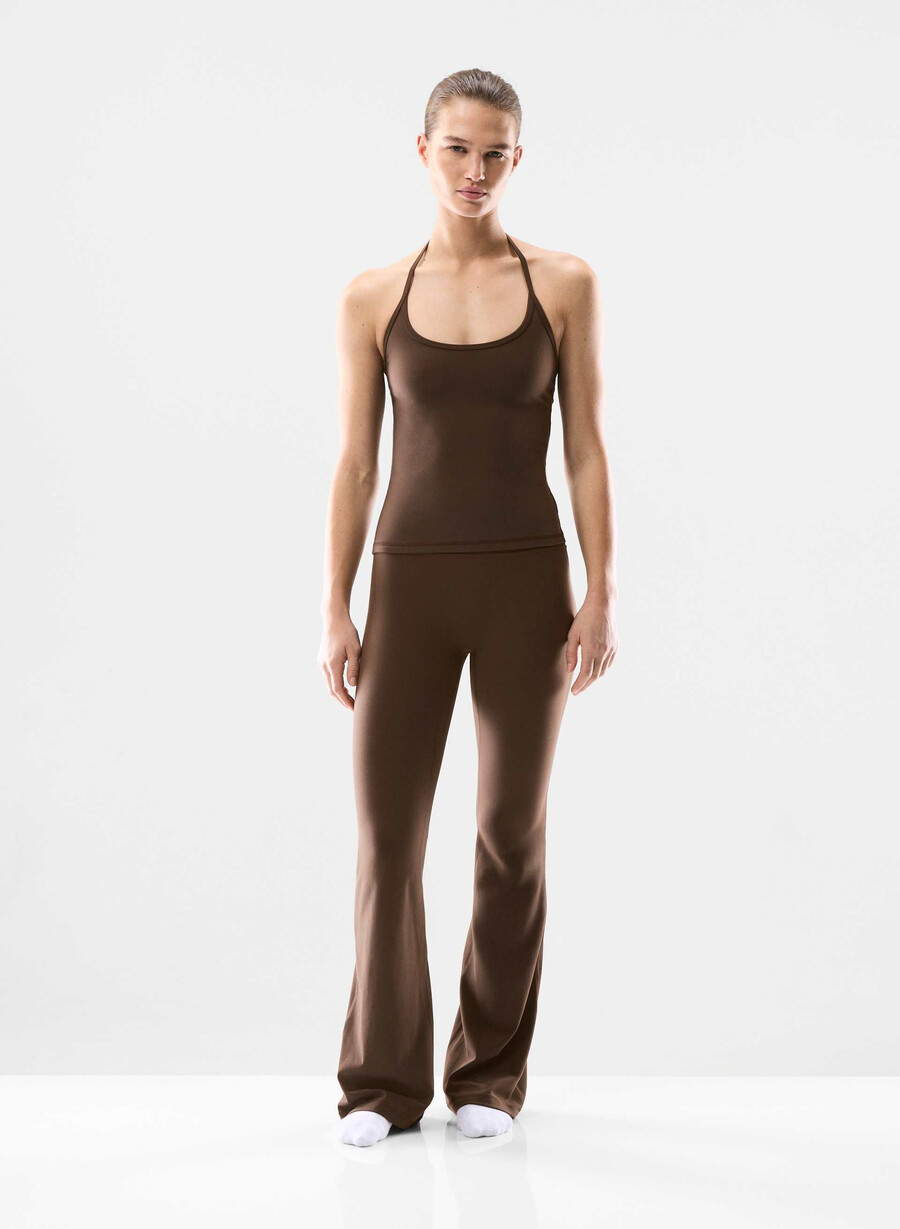 butter cheeky infinite hi flare 32 legging rich mocha brown