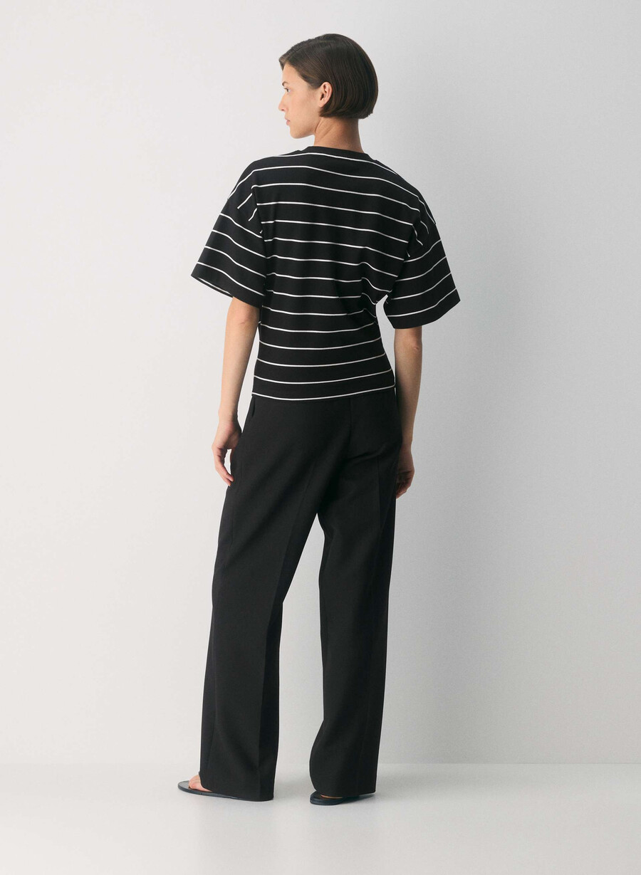 interlock cotton barclay t-shirt blackwhite