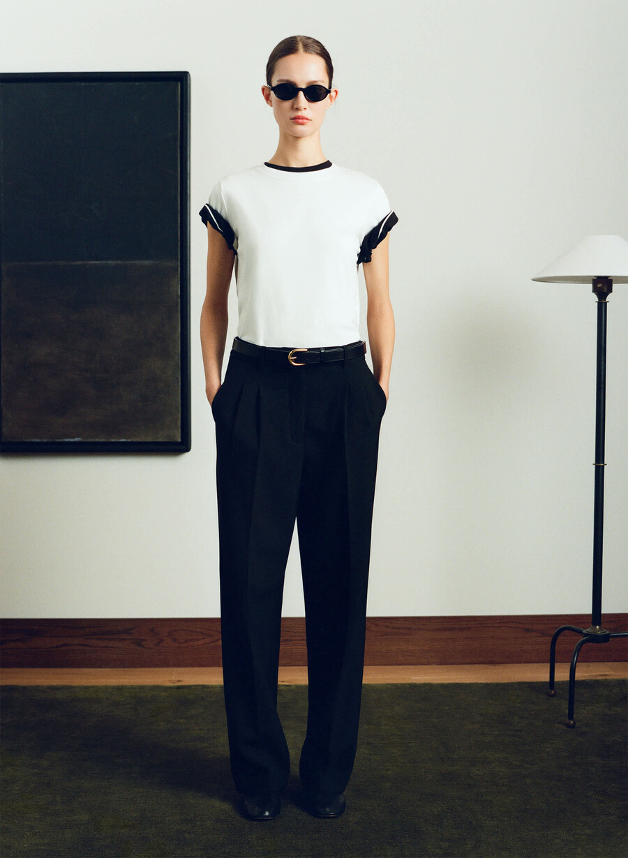 interlock cotton barclay t-shirt blackwhite