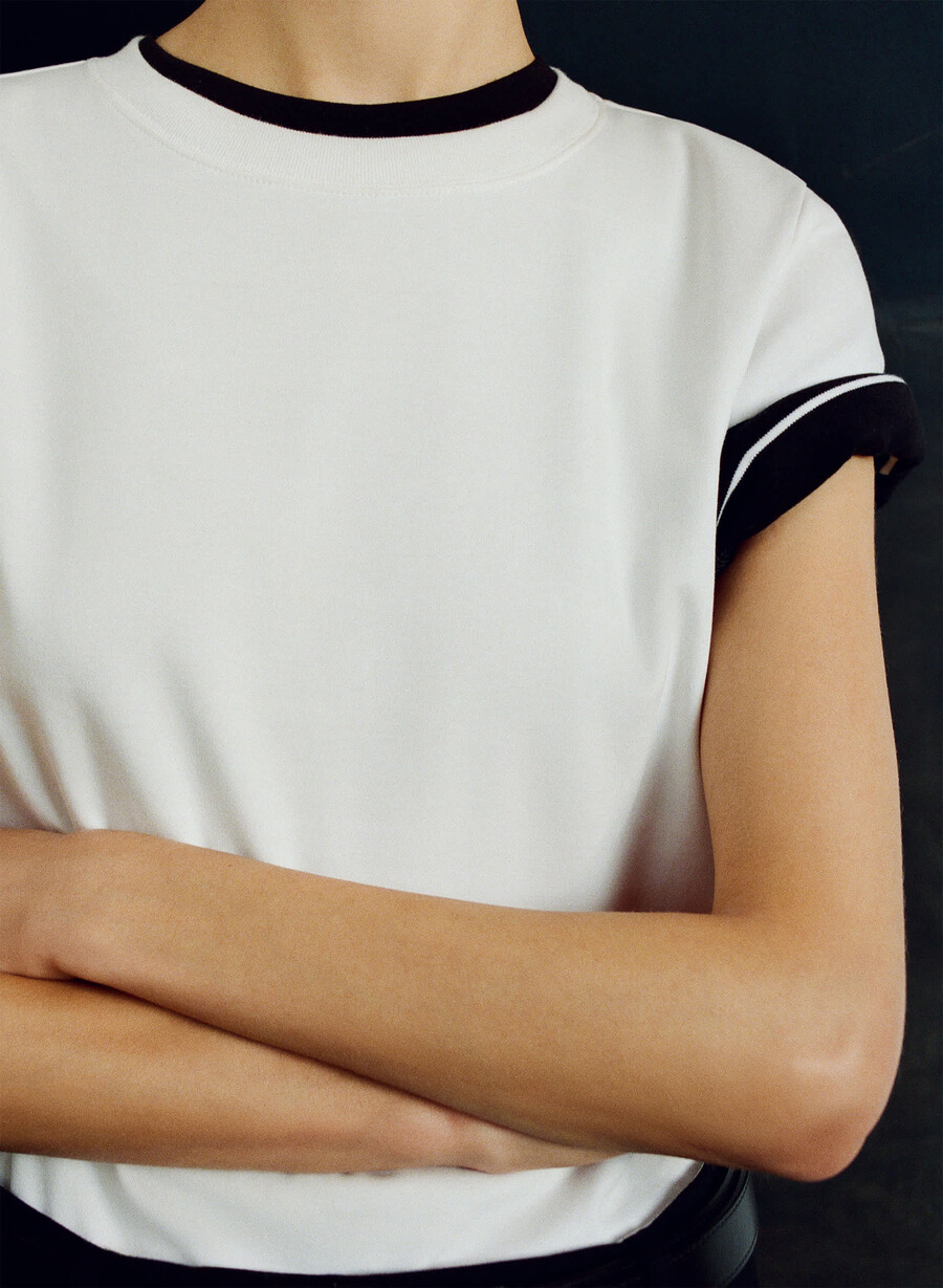 interlock cotton barclay t-shirt blackwhite