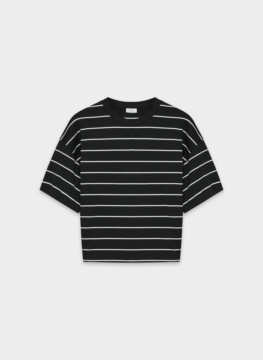 interlock cotton barclay t-shirt blackwhite