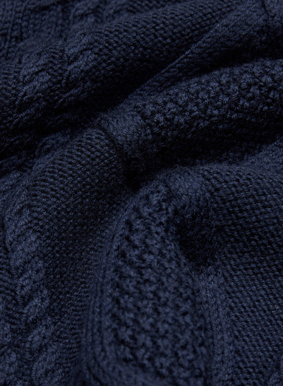 heritage knit merino wool hi-hip turtleneck heather nomad taupe