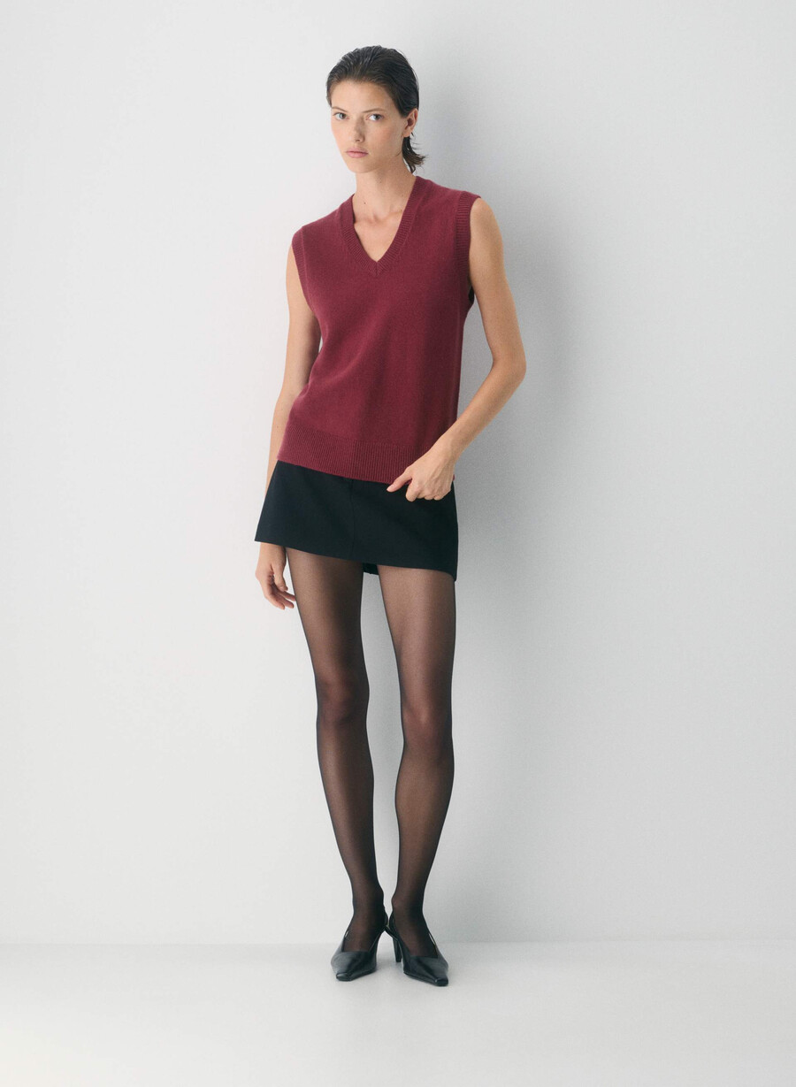 session merino wool sweater vest cordovan