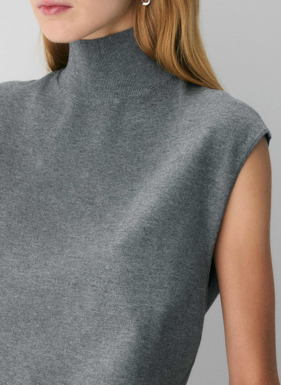 montrose sweater vest heather dark grey