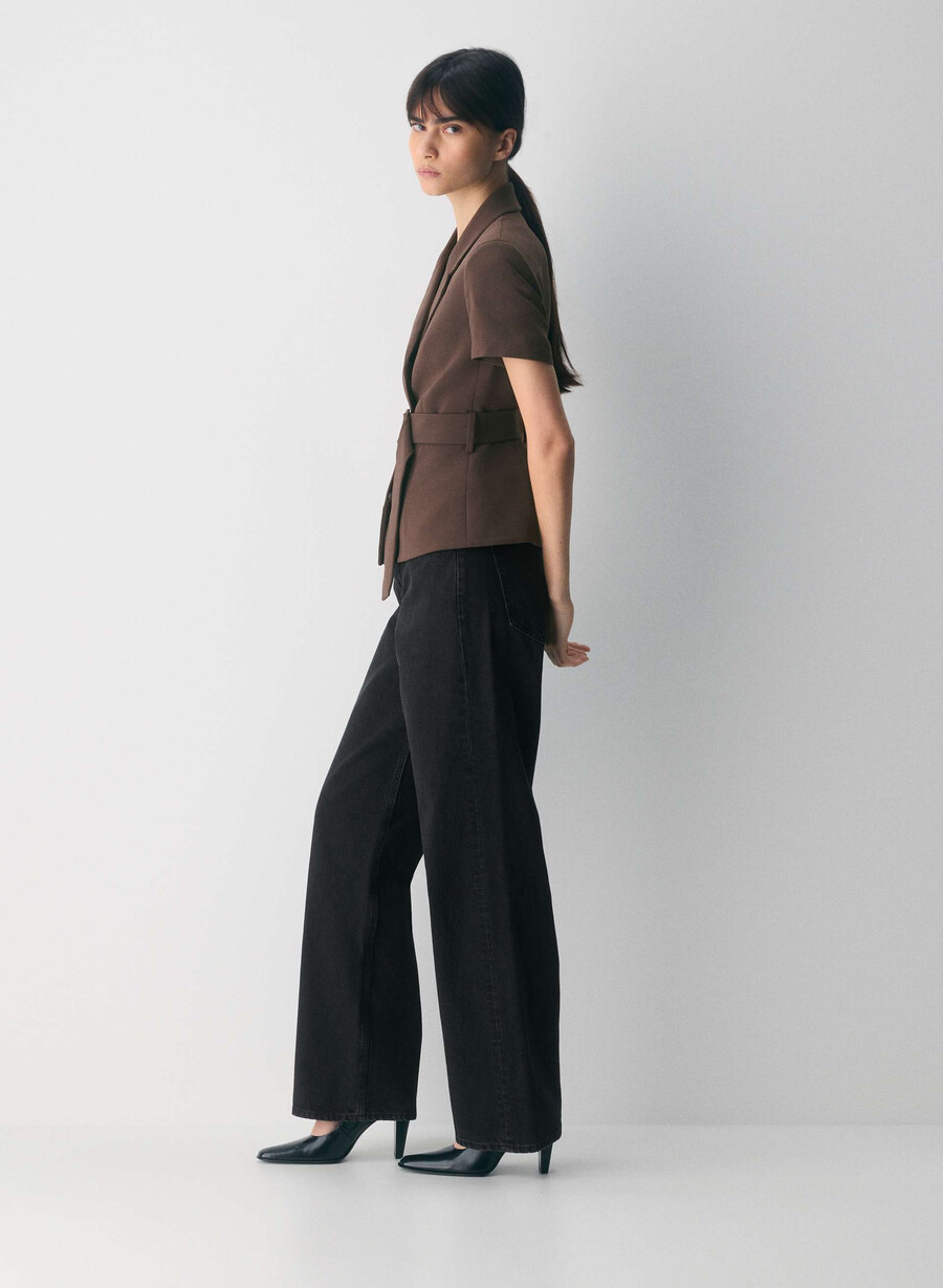 brynn jacket - sway crepe rich mocha brown