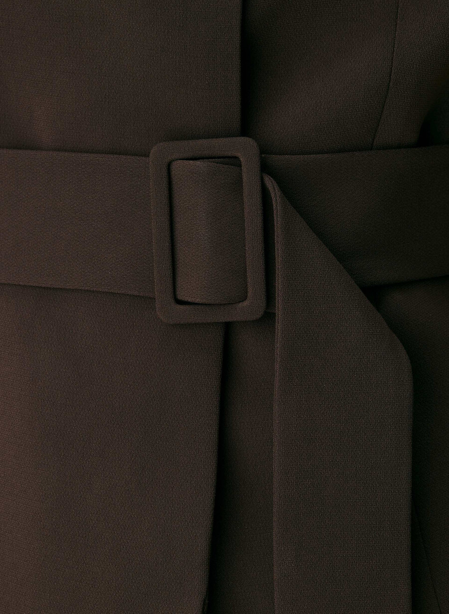brynn jacket - sway crepe rich mocha brown