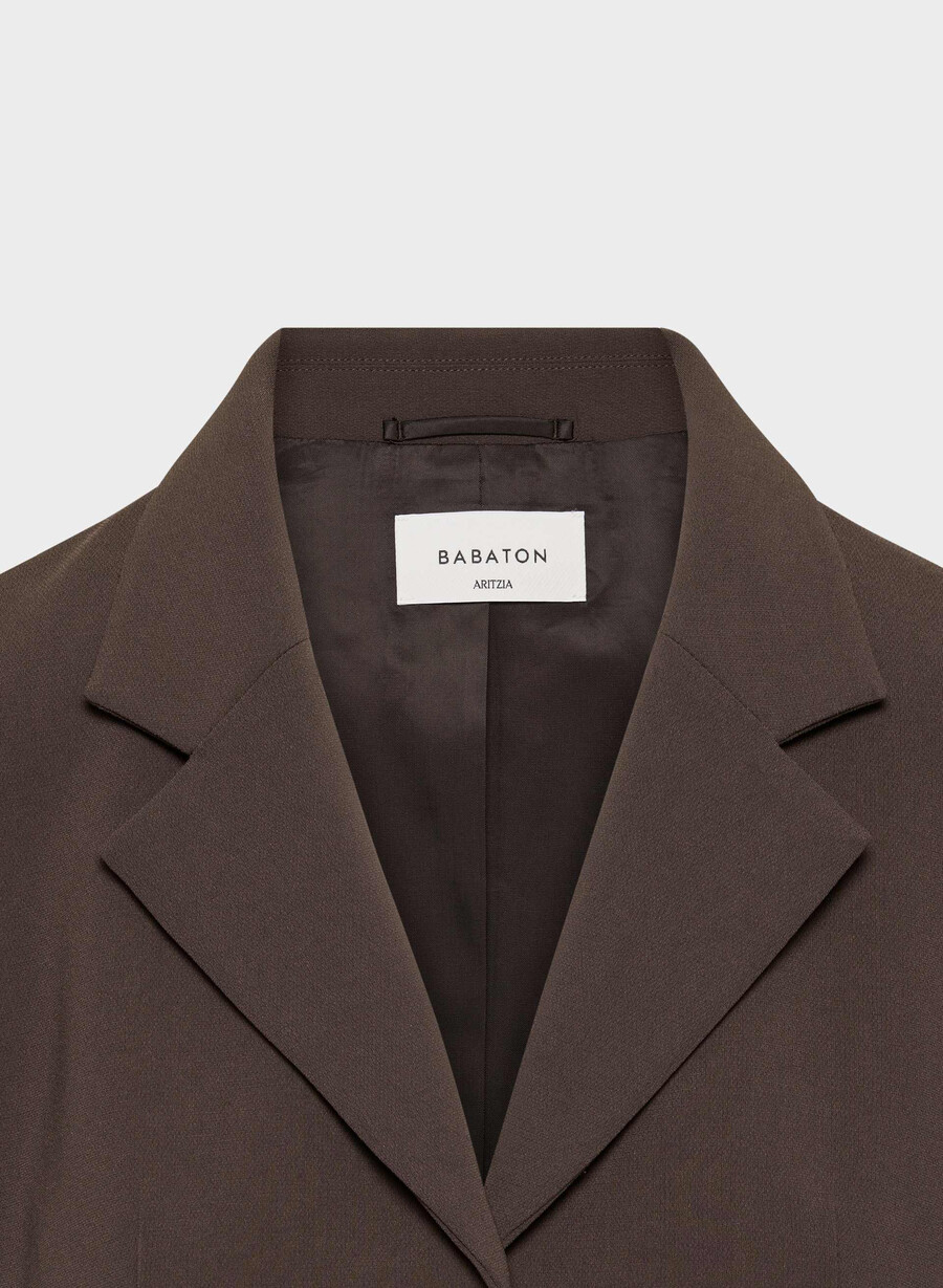 brynn jacket - sway crepe rich mocha brown