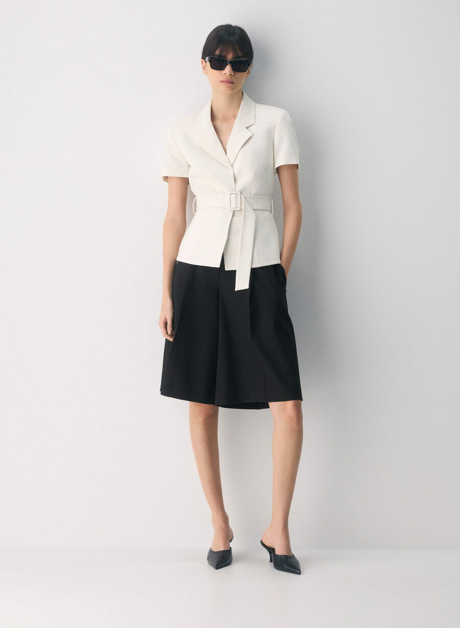 brynn jacket - sway crepe vintage white