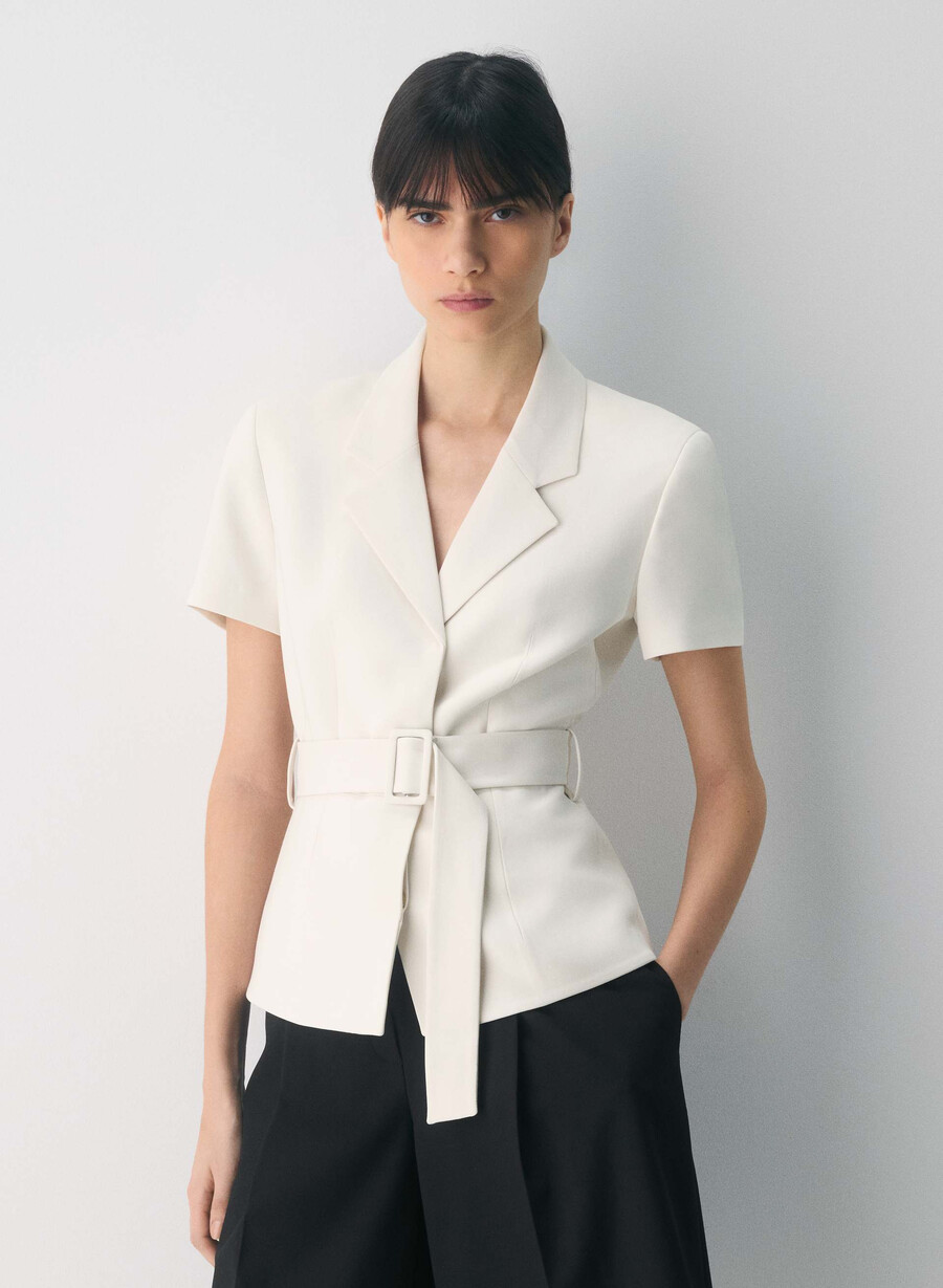 brynn jacket - sway crepe vintage white