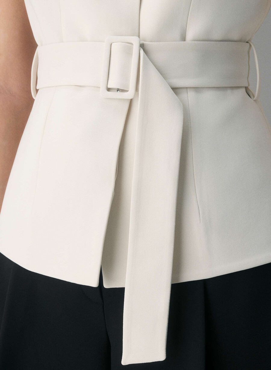 brynn jacket - sway crepe vintage white