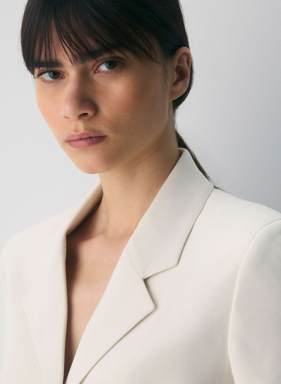 brynn jacket - sway crepe vintage white